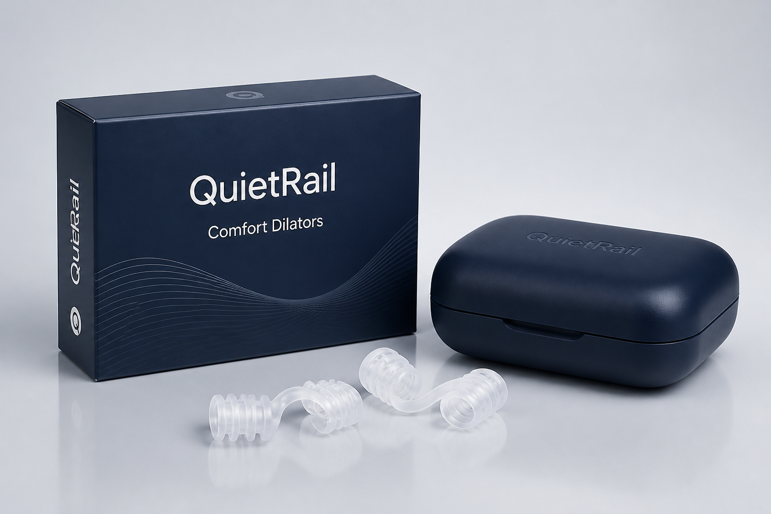 QuietRail Comfort Dilators kit with travel case